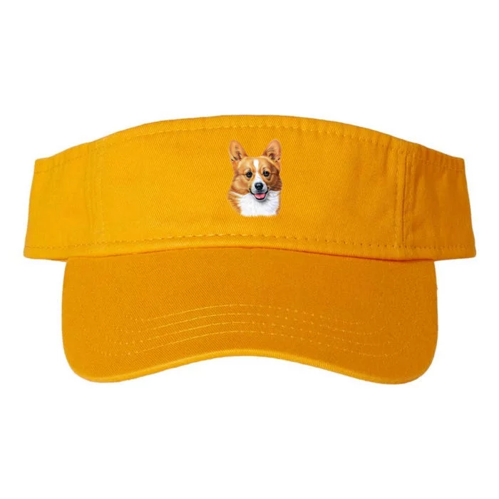 Welsh Corgi Dog Portrait Valucap Bio-Washed Visor