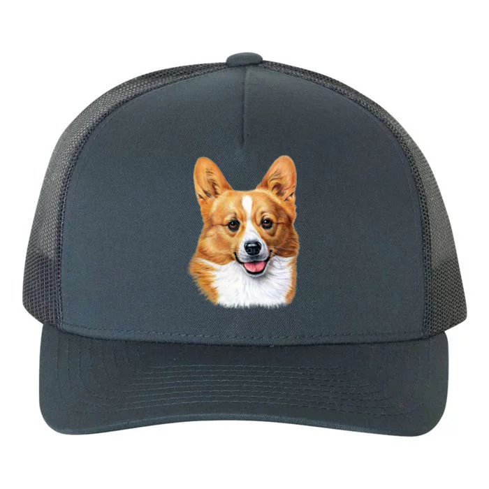 Welsh Corgi Dog Portrait Yupoong Adult 5-Panel Trucker Hat