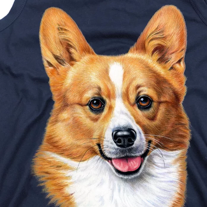 Welsh Corgi Dog Portrait Tank Top