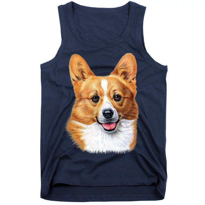 Welsh Corgi Dog Portrait Tank Top