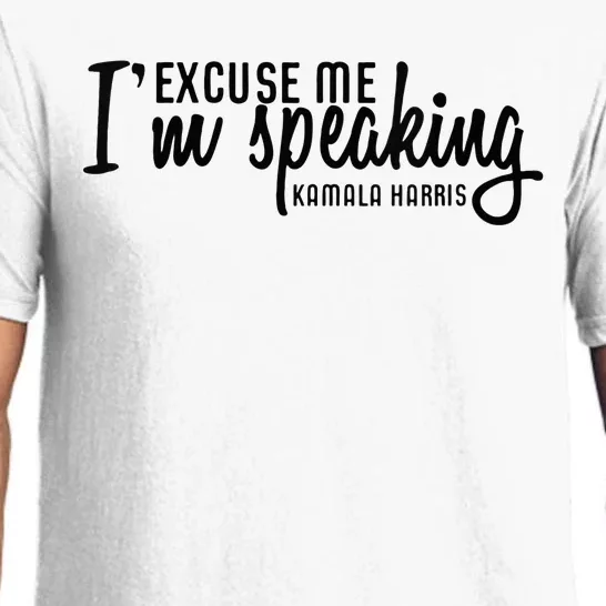 Wo Excuse Me IM Speaking Kamala Harris Vneck Pajama Set