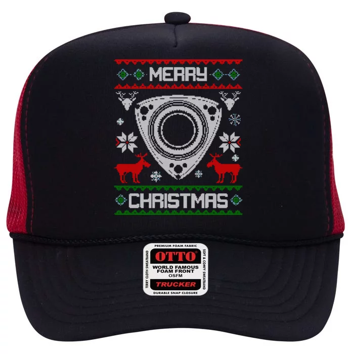 Wankel Engine Merry Christmas Engine Mechanic Fun Funny Gift High Crown Mesh Trucker Hat