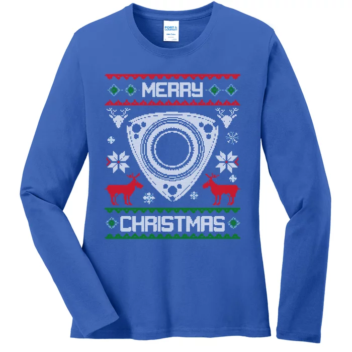 Wankel Engine Merry Christmas Engine Mechanic Fun Funny Gift Ladies Long Sleeve Shirt