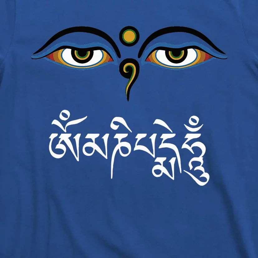 Wisdom Eyes Om Mani Padme Hum Buddha Buddhist Dalai Lama T-Shirt