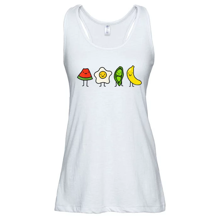 Watermelon egg peas bananas song funny Ladies Essential Flowy Tank