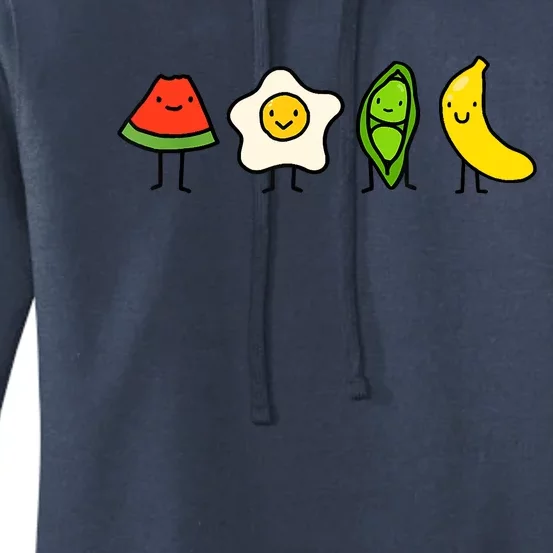 Watermelon Egg Peas Bananas Song Funny Women's Pullover Hoodie