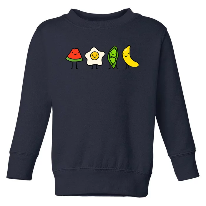 Watermelon Egg Peas Bananas Song Funny Toddler Sweatshirt