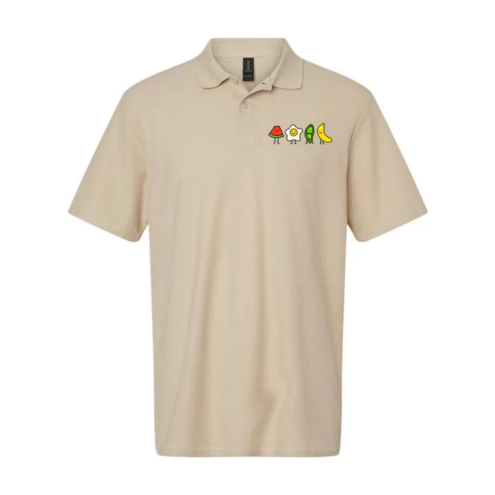 Watermelon Egg Peas Bananas Song Funny Softstyle Adult Sport Polo