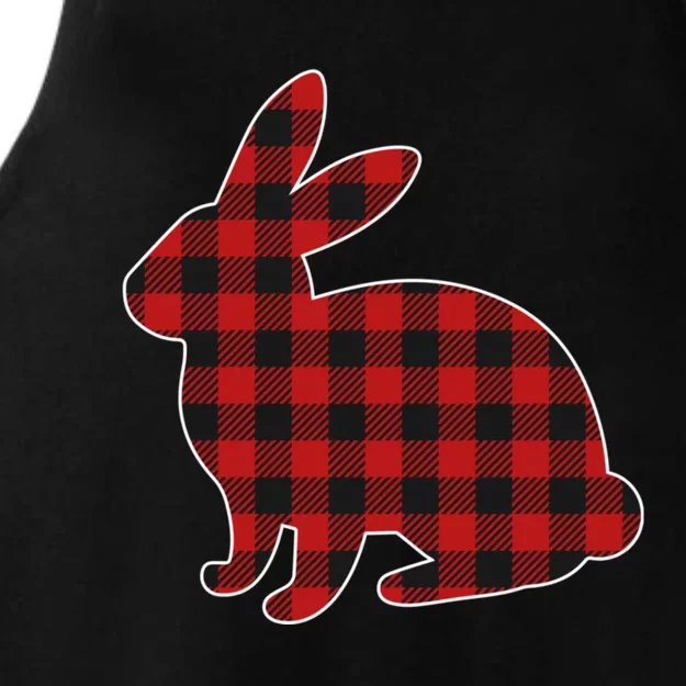 Wo Easter Plaid Bunny Rabbit Gift Ladies Tri-Blend Wicking Tank