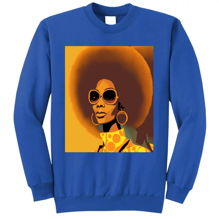 Wo Empowert Retro Afro African American Mom Cool Gift Tall Sweatshirt