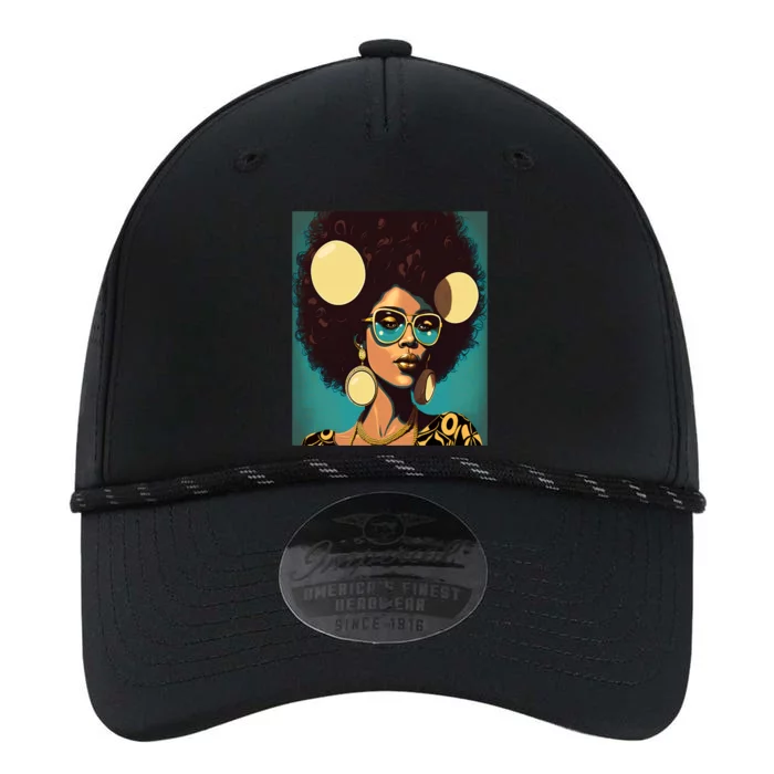 Wo Empowert Retro Afro African American Mom Gift Performance The Dyno Cap