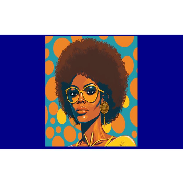 Wo Empowert Retro Afro African American Mom Gift Bumper Sticker