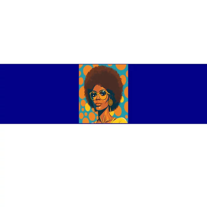 Wo Empowert Retro Afro African American Mom Gift Bumper Sticker