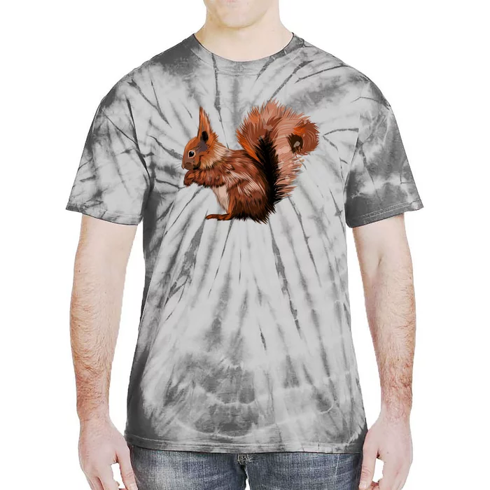 Watercolor Eurasian Red Squirrel Tie-Dye T-Shirt