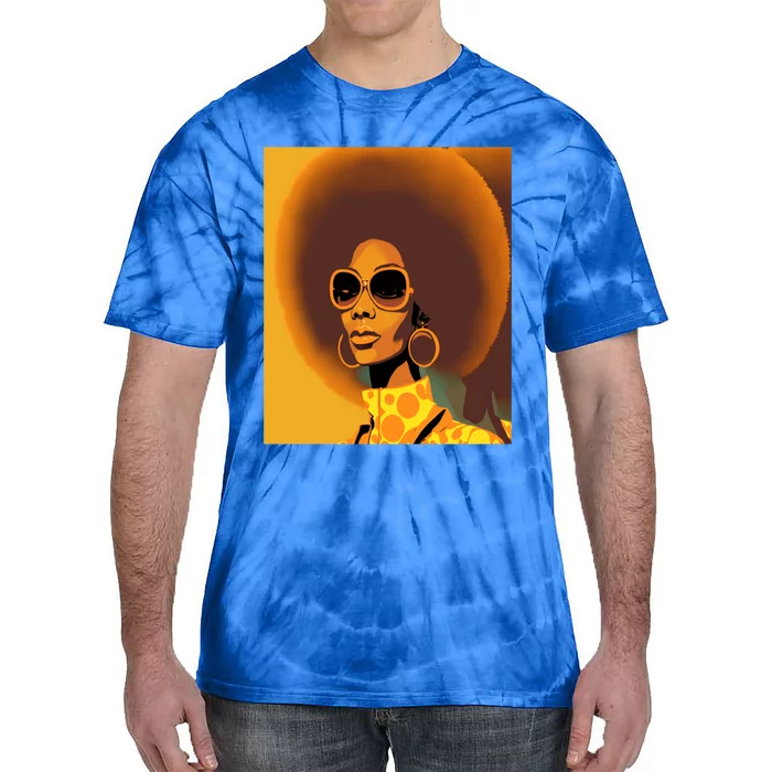 Wo Empowert Retro Afro African American Mom Cute Gift Tie-Dye T-Shirt