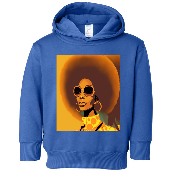 Wo Empowert Retro Afro African American Mom Cute Gift Toddler Hoodie