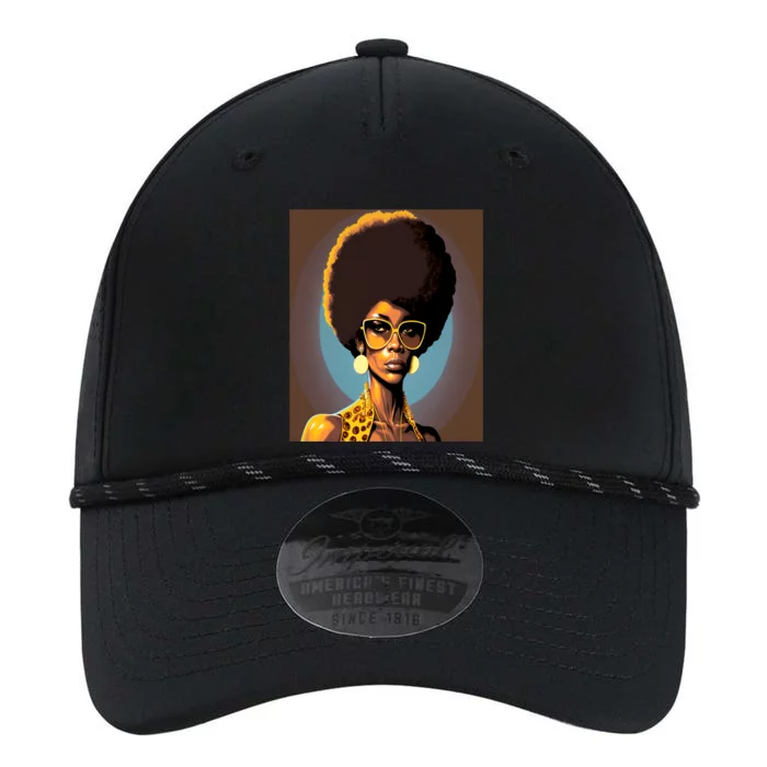 Wo Empowert Retro Afro African American Mom Gift Performance The Dyno Cap