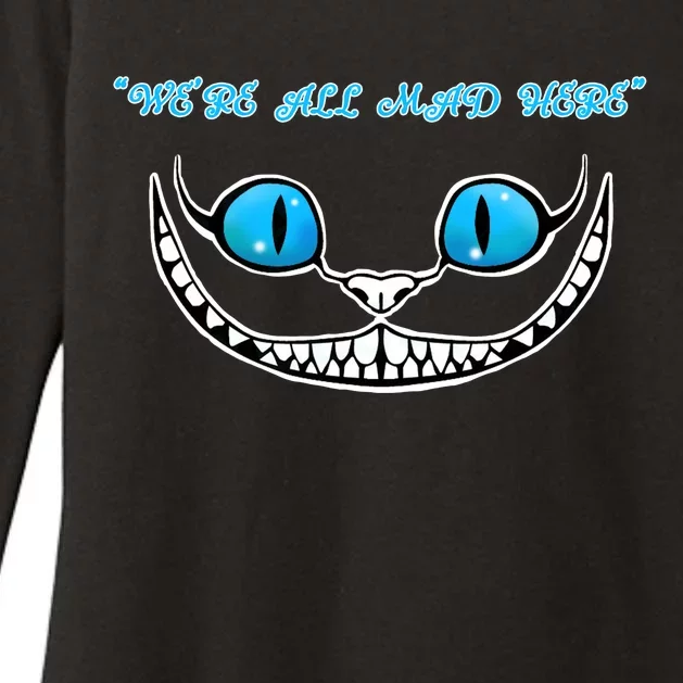 We're All Mad Here Crazy Face Womens CVC Long Sleeve Shirt