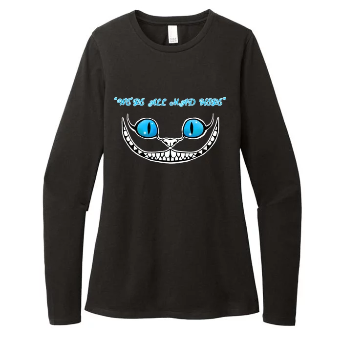 We're All Mad Here Crazy Face Womens CVC Long Sleeve Shirt