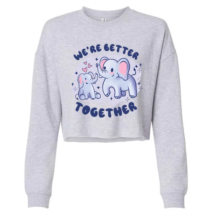 We're Better Together Cropped Pullover Crew