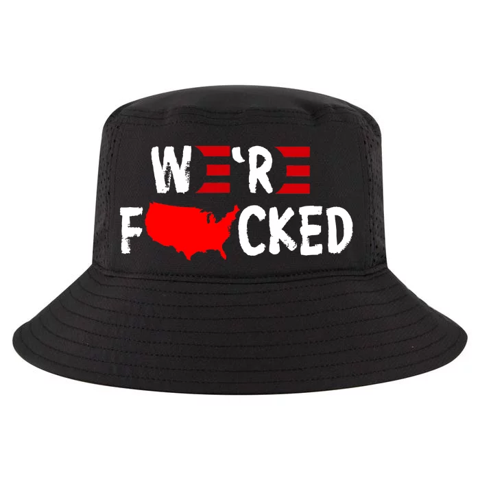 Were Fucked Pro Trump Republican Anti Biden Cool Comfort Performance Bucket Hat