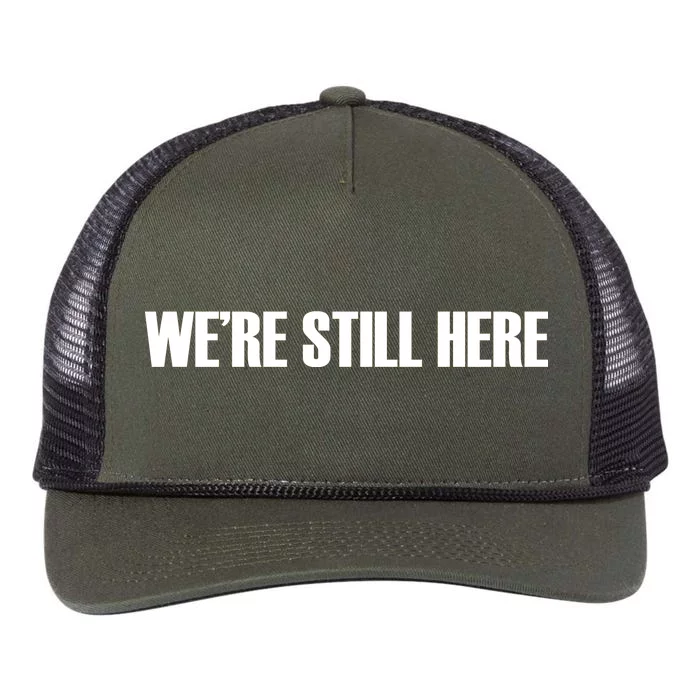 We're Still Here. The Resistance Resist Anti-Trump Retro Rope Trucker Hat Cap