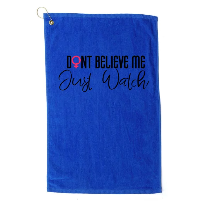 Wo Empowert Strong Feminist Af Power Funny Gift Platinum Collection Golf Towel