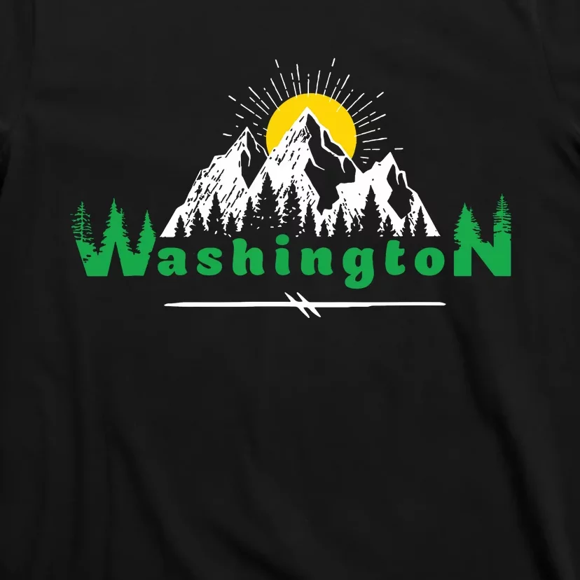 Washington Evergreen State For Outdoor Camping Hiking T-Shirt