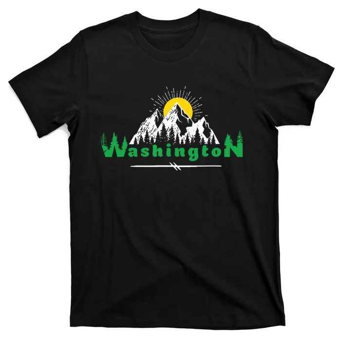 Washington Evergreen State For Outdoor Camping Hiking T-Shirt