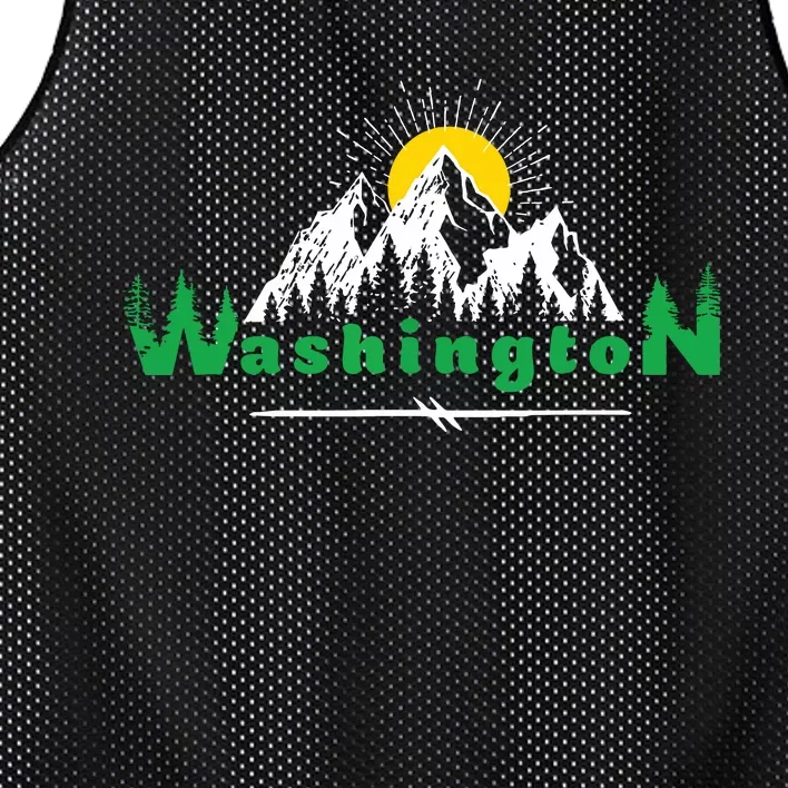 Washington Evergreen State For Outdoor Camping Hiking Mesh Reversible Basketball Jersey Tank