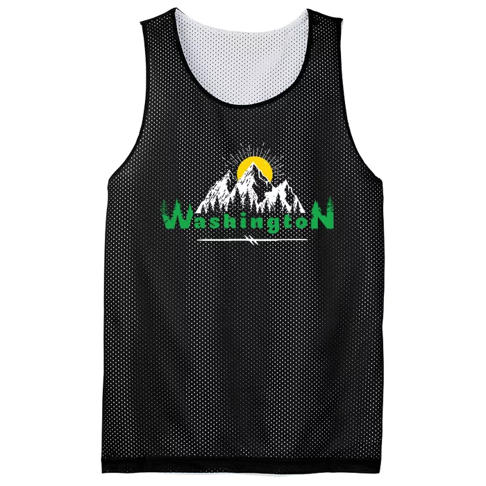 Washington Evergreen State For Outdoor Camping Hiking Mesh Reversible Basketball Jersey Tank