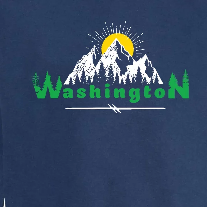 Washington Evergreen State For Outdoor Camping Hiking Garment-Dyed Sweatshirt