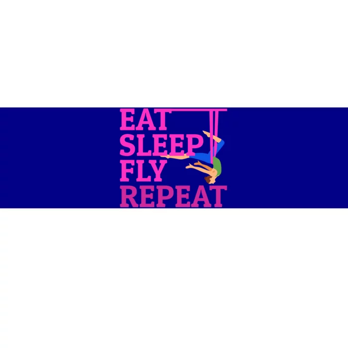 Wo Eat Sleep Fly Repeat Quote Aerial Yoga Silks Gift Bumper Sticker