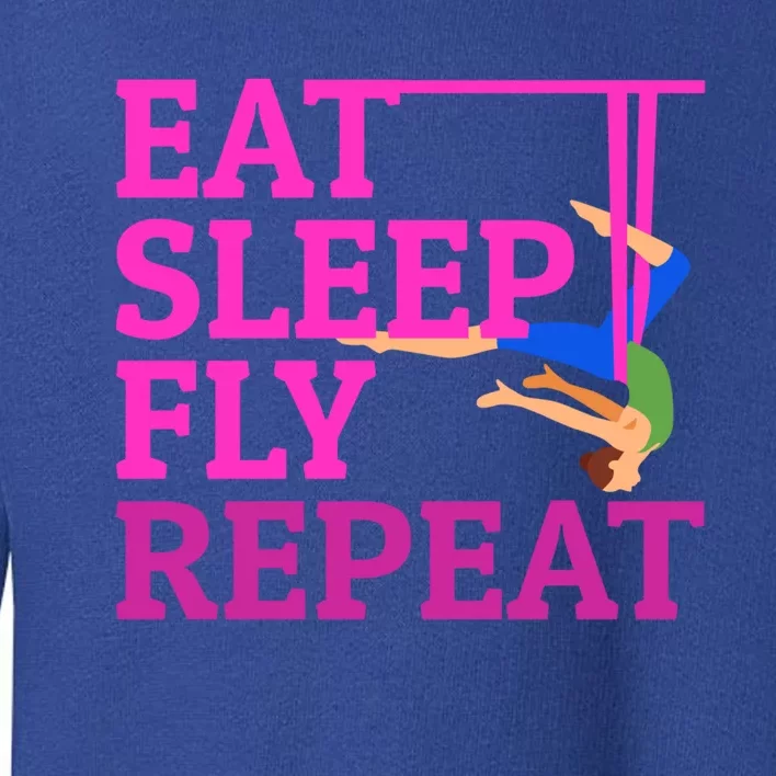 Wo Eat Sleep Fly Repeat Quote Aerial Yoga Silks Gift Toddler Sweatshirt