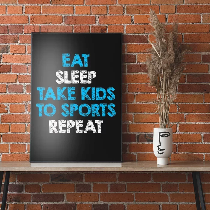 Wo Eat Sleep Take To Sports Repeat For Mom and Dad V-Neck Poster