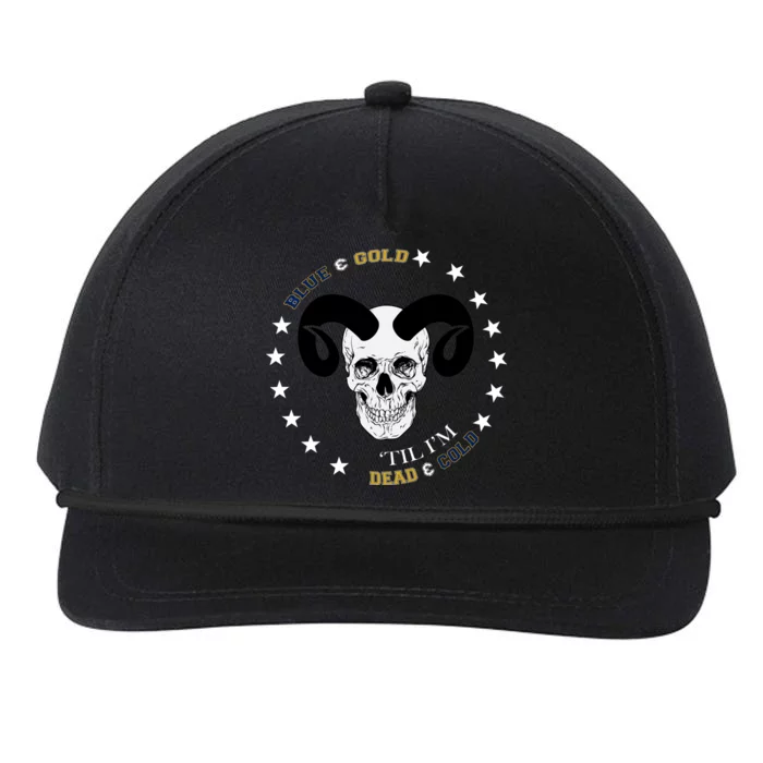 West Virginia Blue & Gold Till I'm Dead & Cold Snapback Five-Panel Rope Hat