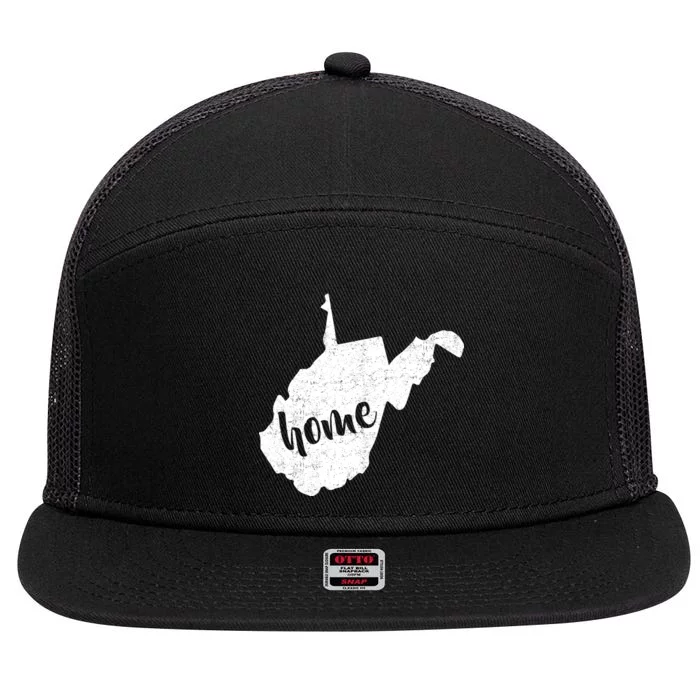 West Virginia Home State 7 Panel Mesh Trucker Snapback Hat