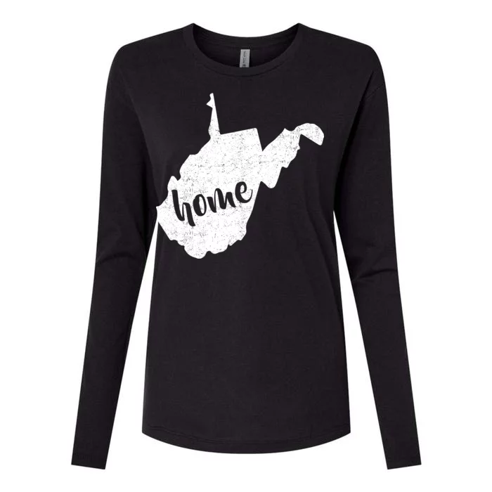 West Virginia Home State Womens Cotton Relaxed Long Sleeve T-Shirt