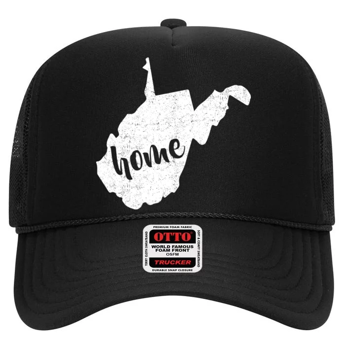 West Virginia Home State High Crown Mesh Trucker Hat