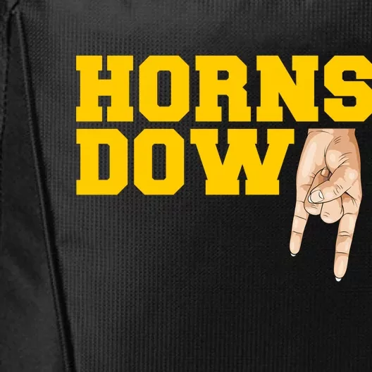 West Virginia Horns Down Football Fan City Backpack