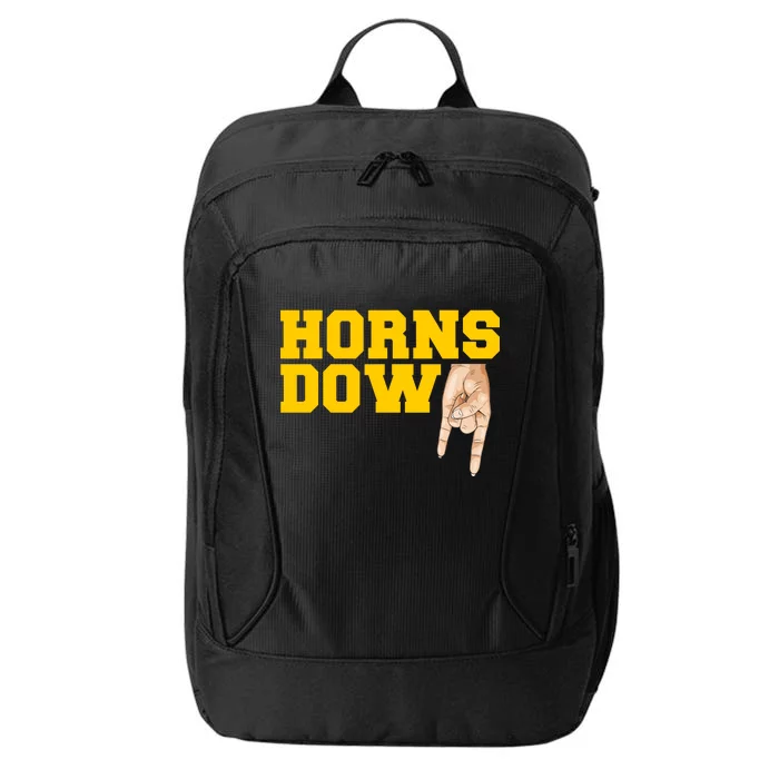 West Virginia Horns Down Football Fan City Backpack