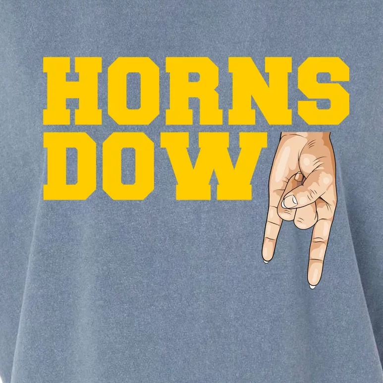 West Virginia Horns Down Football Fan Garment-Dyed Women's Muscle Tee