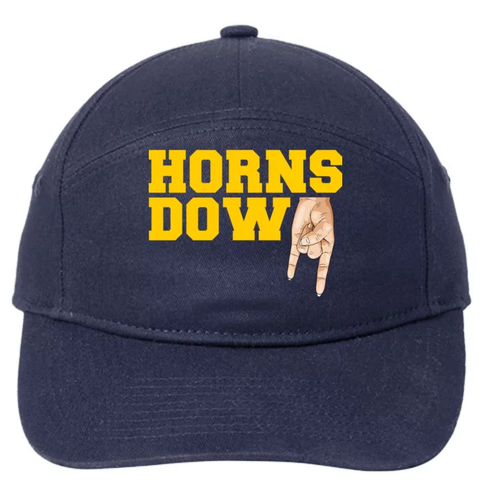 West Virginia Horns Down Football Fan 7-Panel Snapback Hat