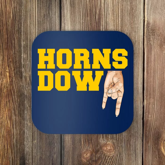 West Virginia Horns Down Football Fan Coaster