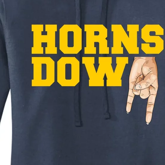 West Virginia Horns Down Football Fan Women's Pullover Hoodie