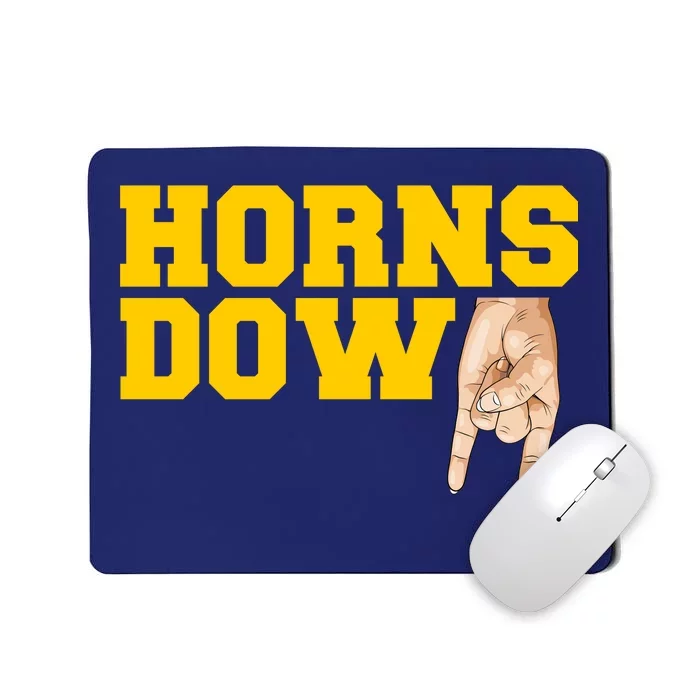 West Virginia Horns Down Football Fan Mousepad