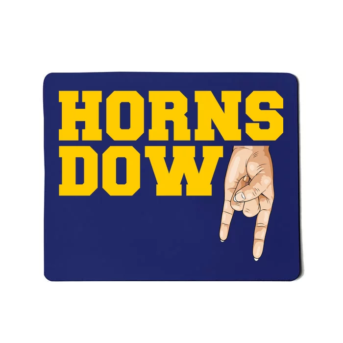 West Virginia Horns Down Football Fan Mousepad