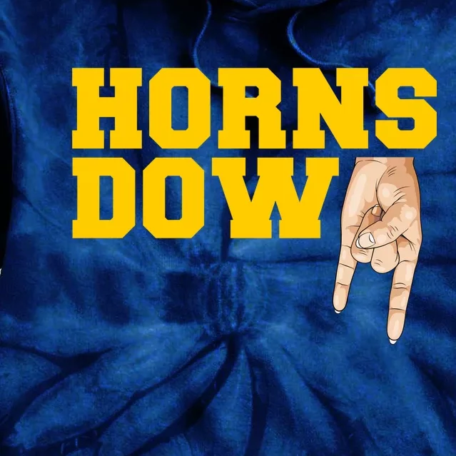 West Virginia Horns Down Football Fan Tie Dye Hoodie