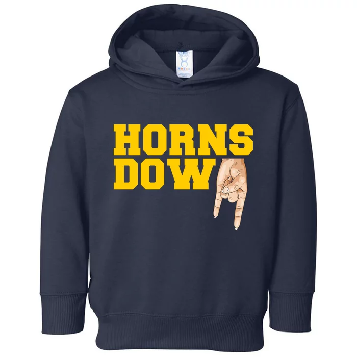 West Virginia Horns Down Football Fan Toddler Hoodie