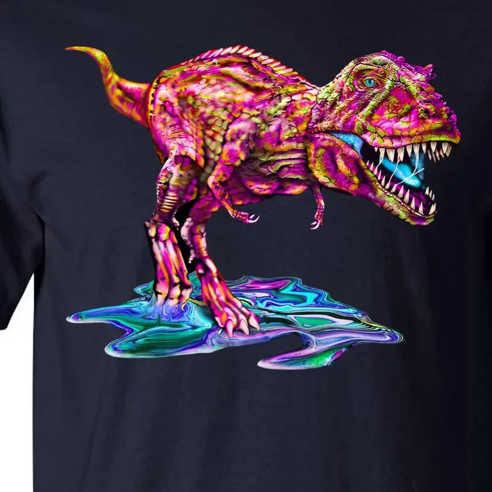 Wet Paint Colorful T-Rex Tall T-Shirt